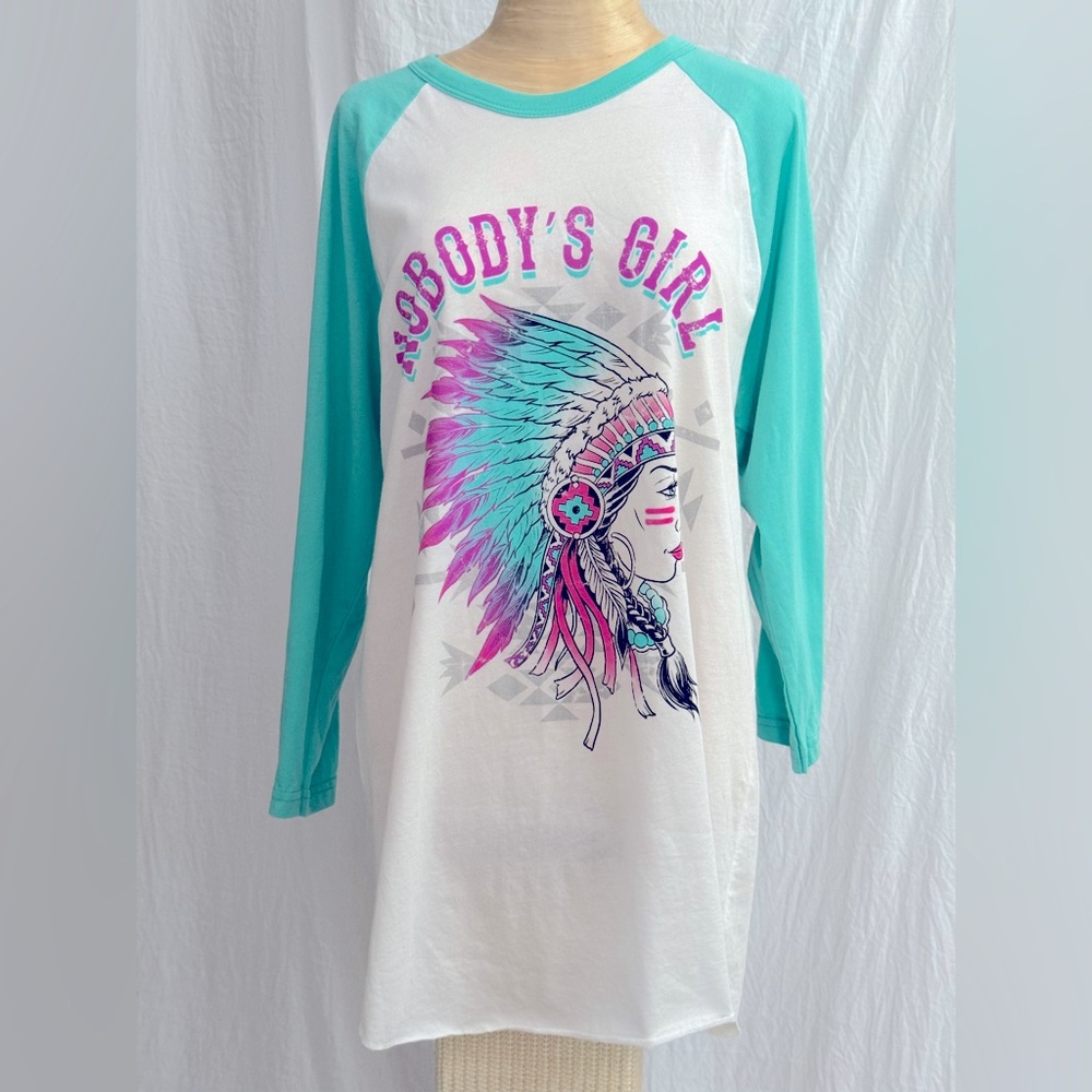 Crazy Train 3/4 sleeve long tee NWOT